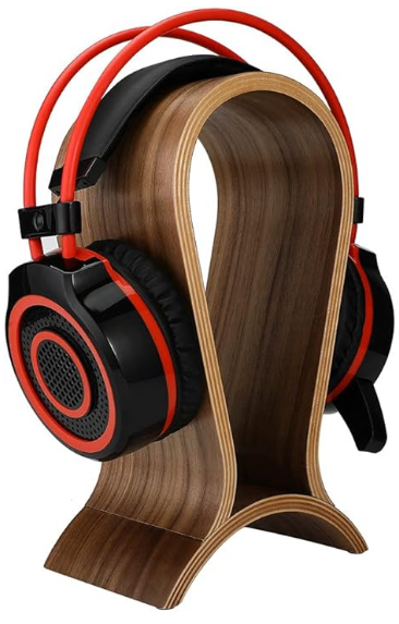 wooden headphones stand