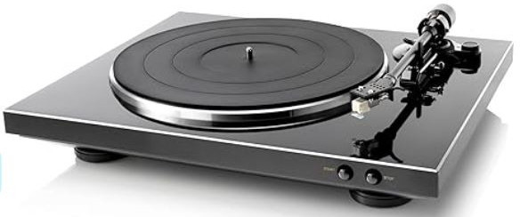 Front view of Denon DP-300F turntable