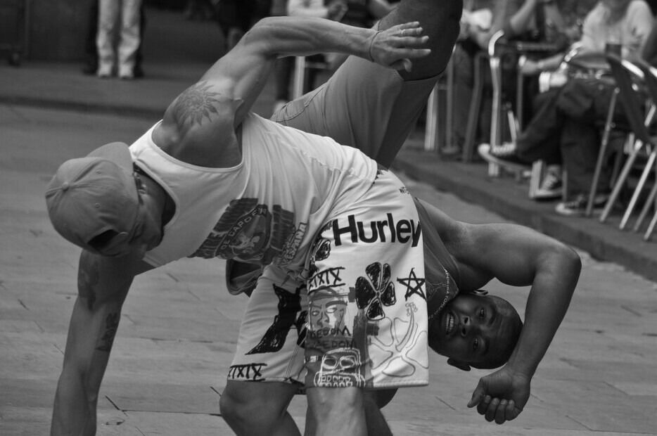 Hip Hop breakdancers on the street